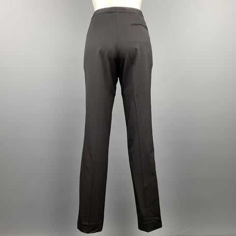 JIL SANDER Size 6 Slate Virgin Wool Straight Leg Dress Pants