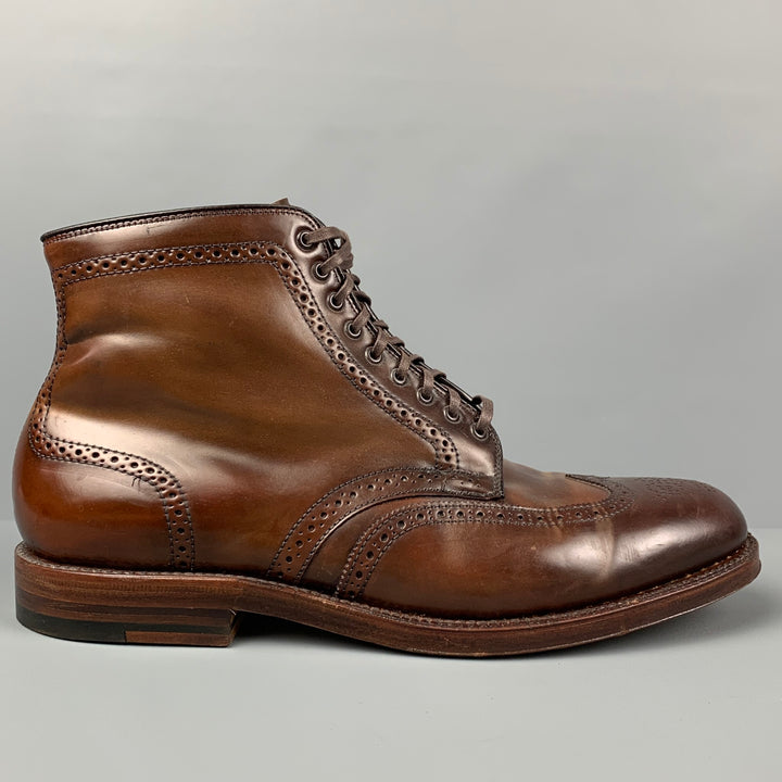 ALDEN Size 10 Brown Wingtip Leather Ankle Boots