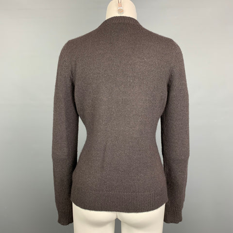 KRISTENSEN DU NORD Size S Brown Knitted Cashmere Blend Buttoned Cardigan