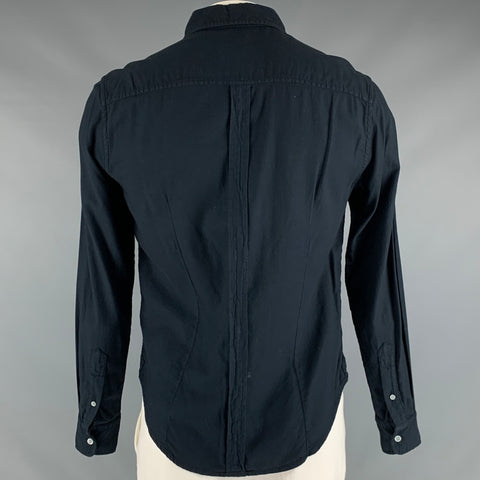 BAND OF OUTSIDERS Size L Black Cotton Button Up Long Sleeve Shirt