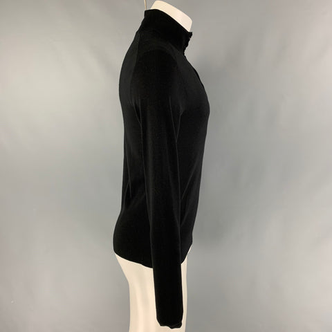 RALPH LAUREN Black Label Size M Black Wool Blend Pullover