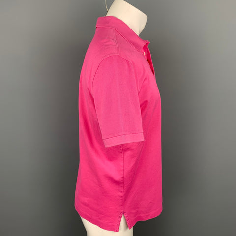 RALPH LAUREN Purple Label Size M Pink Cotton Buttoned Polo