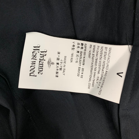 VIVIENNE WESTWOOD MAN Size XL Black Cotton Tuxedo Long Sleeve Shirt