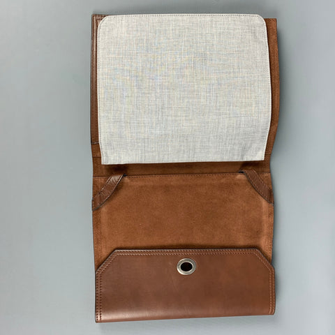 BRUNELLO CUCINELLI Étui iPad en cuir marron