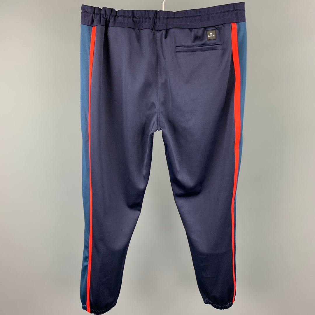 PS by PAUL SMITH Size XL Navy Stripe Polyester Blend Sweatpants