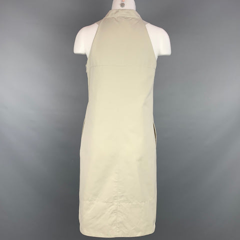 MAX MARA Taille 4 Robe sans manches en polyester / coton beige