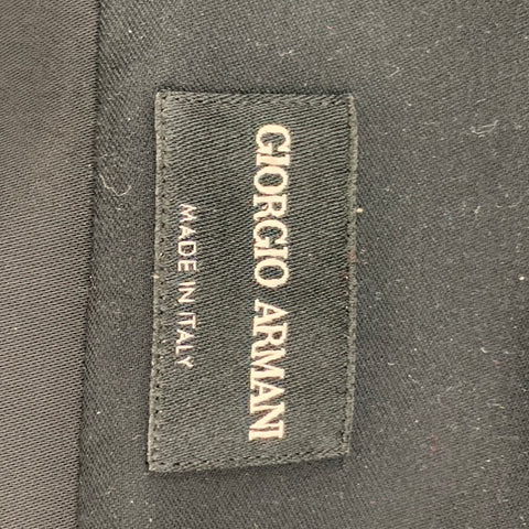 GIORGIO ARMANI Size L Black Polyester Button Up Long Sleeve Shirt