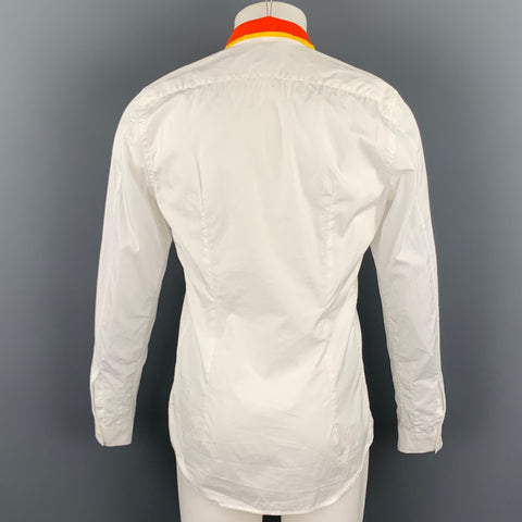 PRADA Taille M Chemise à manches longues boutonnée en coton blanc