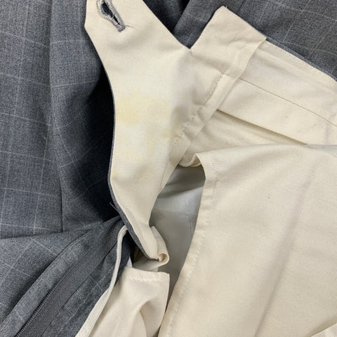 BRUNELLO CUCINELLI Size 38 Gray Window Pane Lana Wool Silk Suit