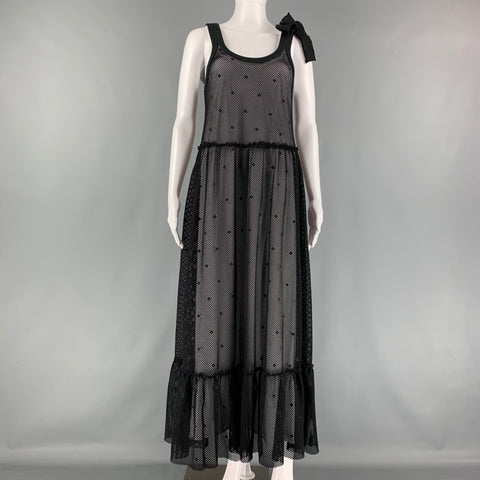 RED VALENTINO Size M Black Polyamide Elastane Mesh Lined Dress