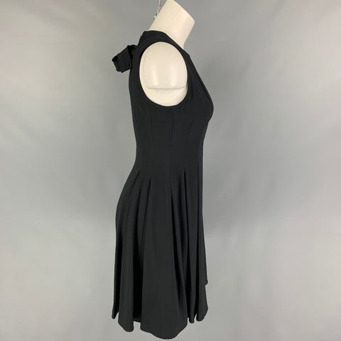 PROENZA SCHOULER Vestido evasé de viscosa y acetato negro talla 2