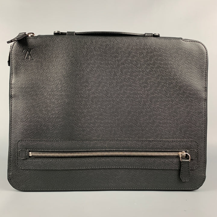 LOUIS VUITTON M32612  Black Canvas Leather Taige Vladmir Briefcase
