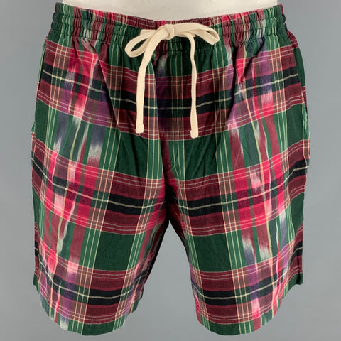 TODD ​​SNYDER Taille XL Ensemble en coton à carreaux vert rouge
