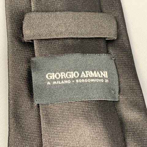 GIORGIO ARMANI Black Silk Neck Tie
