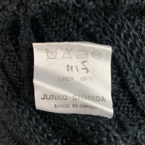 JUNKO SHIMADA Size M Charcoal Knitted Linen Pencil Skirt Set