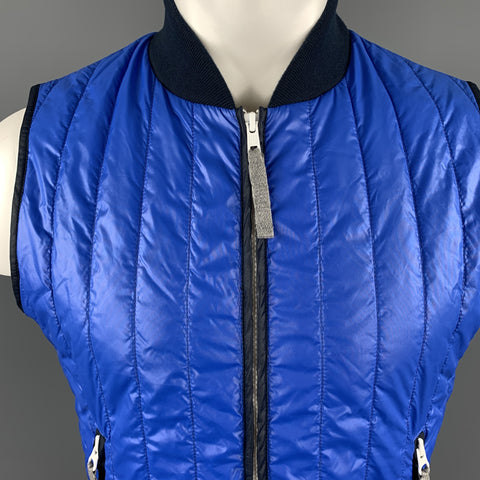 MICHAEL BASTIAN Chaleco con cremallera de poliamida acolchado azul talla S