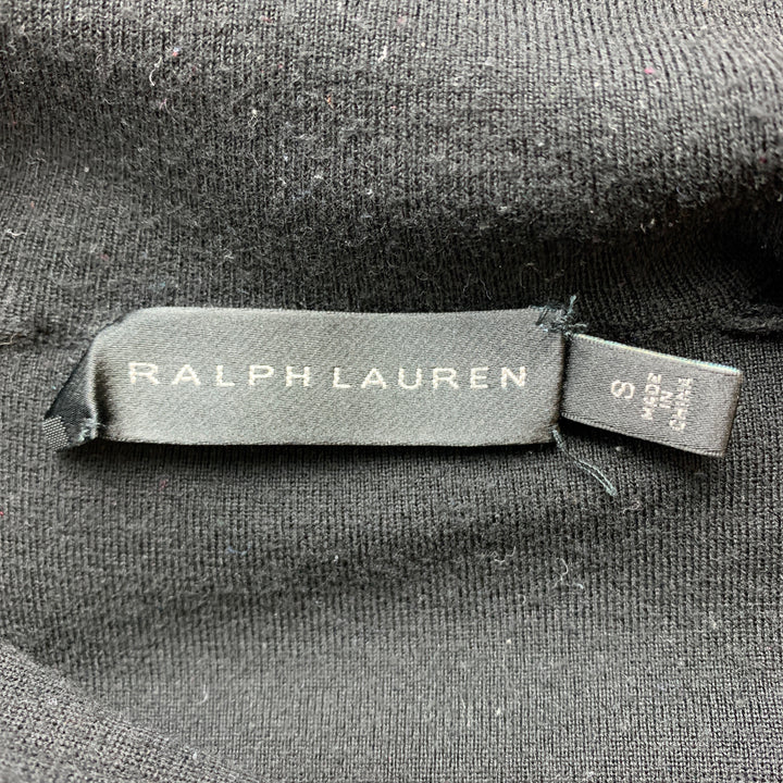 RALPH LAUREN Size S Black Wool Blend Half Zip Pullover
