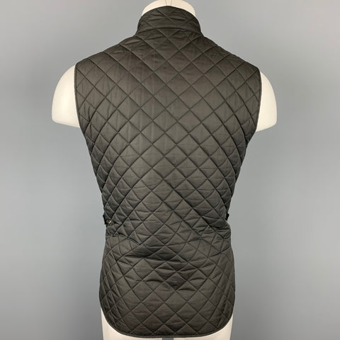 BELSTAFF Taille S Gilet matelassé noir en polyester à boutons-pression