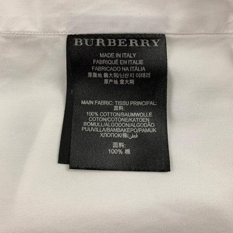 BURBERRY PRORSUM Size L White Cotton French Cuff Long Sleeve Shirt