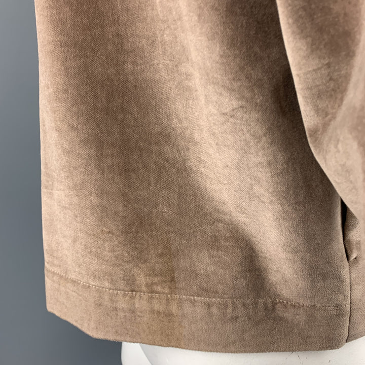 STEPHAN SCHNEIDER Size XL Taupe Cotton Velvet Blouson Jacket