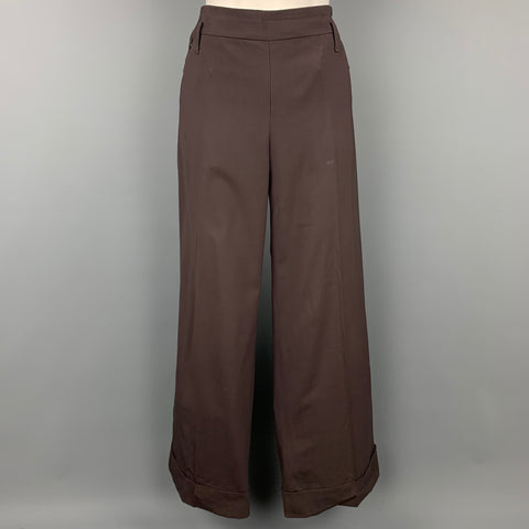 SPORTMAX Size 6 Brown Wide Leg Dress Pants