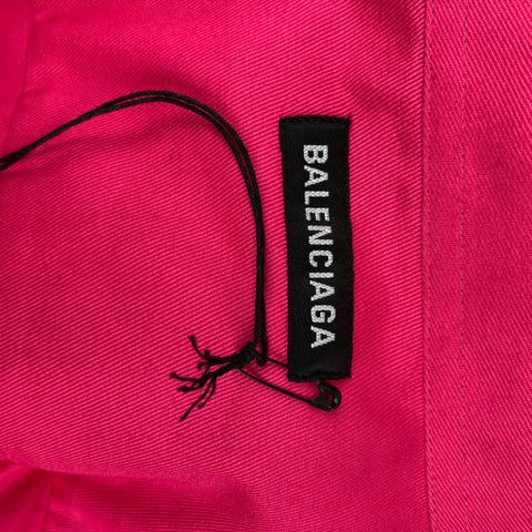 BALENCIAGA Size L Pink Cotton Oversized Long Sleeve Shirt