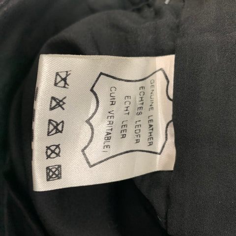 CUSTOM MADE Size 30 Charcoal Leather Button Fly Casual Pants