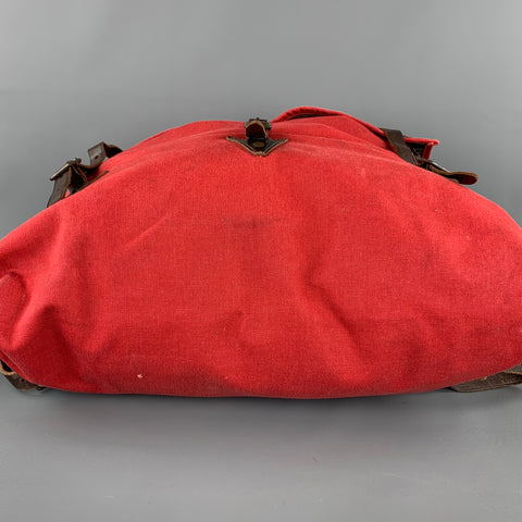 RRL by RALPH LAUREN Red Canvas Leather Trim Backpack