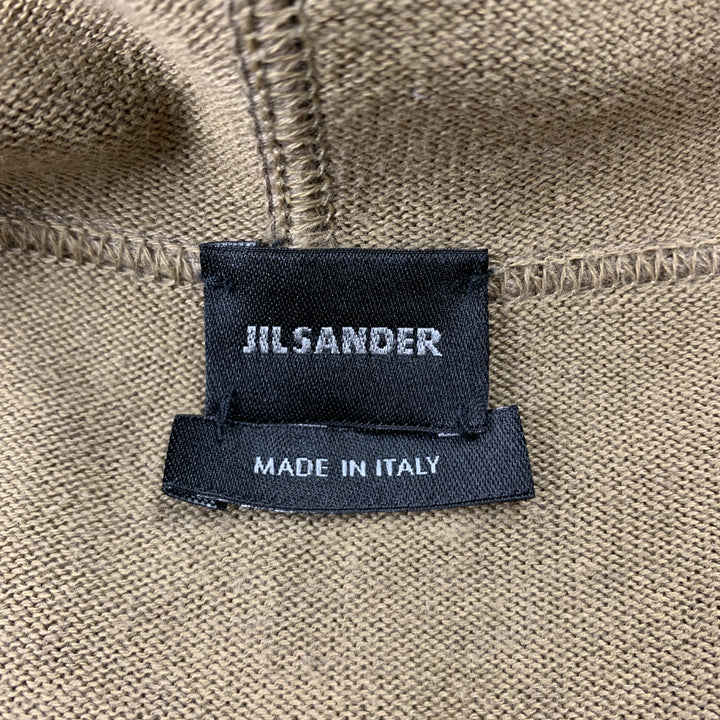 JIL SANDER Size 36 Tan Cotton / Cashmere Zip Up Jacket
