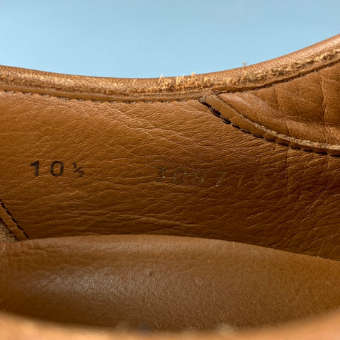 AQUATALIA Size 10.5 Caramel Leather Lace Up Shoes