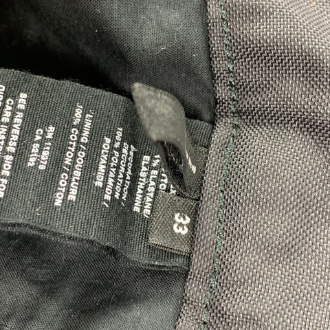 HELMUT LANG Size 33 Black Cotton Pleated Shorts
