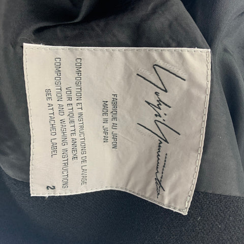YOHJI YAMAMOTO Size 38 Size S Black Wool Snaps Jacket