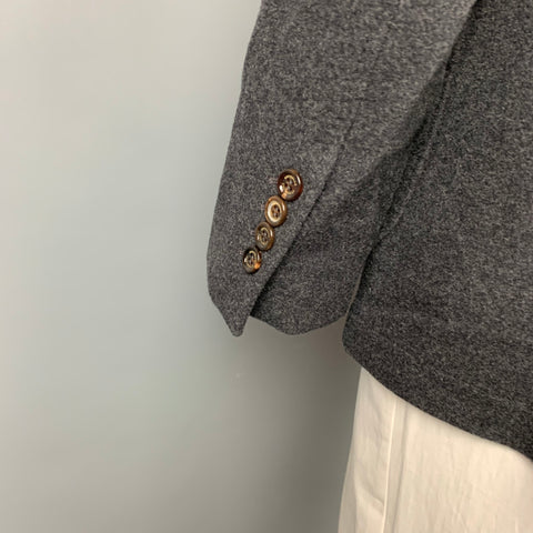 BRUNELLO CUCINELLI Size XXL Charcoal Wool / Cashmere Jacket