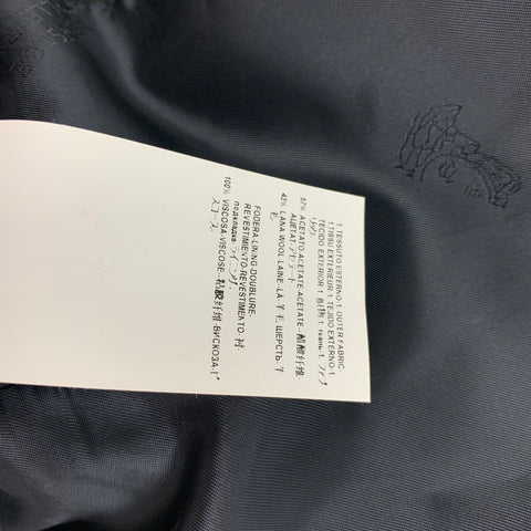 VERSACE COLLECTION Size 44 Black Navy Floral Acetate Wool Sport Coat