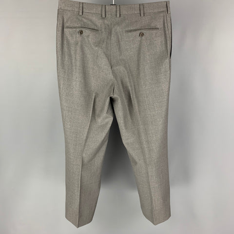 ERMENEGILDO ZEGNA Size 36 Grey Wool Flat Front Dress Pants