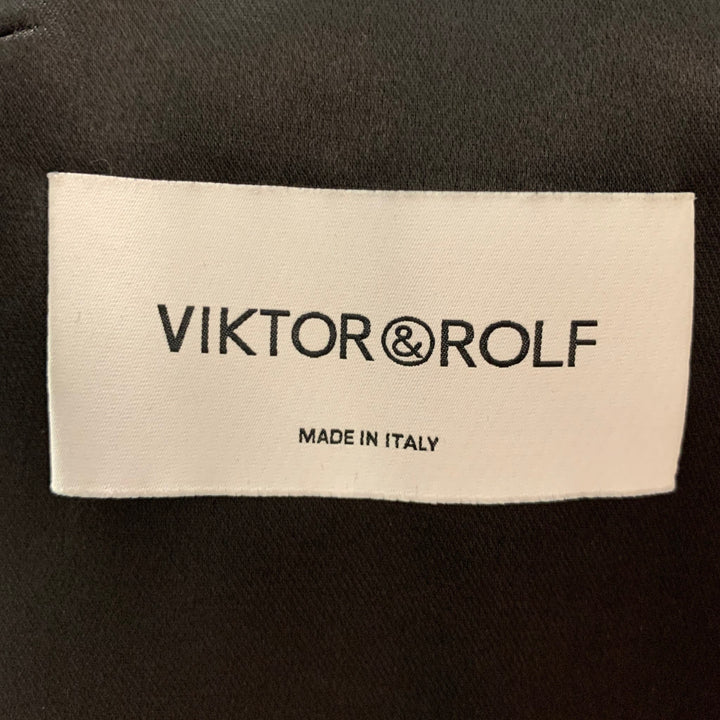 VIKTOR & ROLF Size 8 Polyester Spandex Solid Tuxedo Jacket Blazer