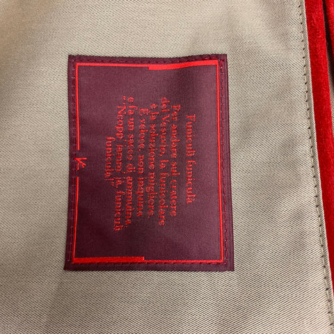 ISAIA Size 40 Khaki Cotton / Polyester Hidden Placket Jacket