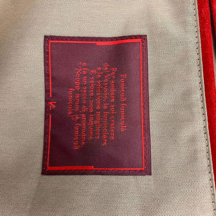 ISAIA Taille 40 Veste Kaki Coton / Polyester à Patte Cachée
