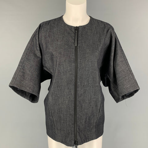 MARNI Size 0 Indigo Cotton Dolman Sleeve Jacket