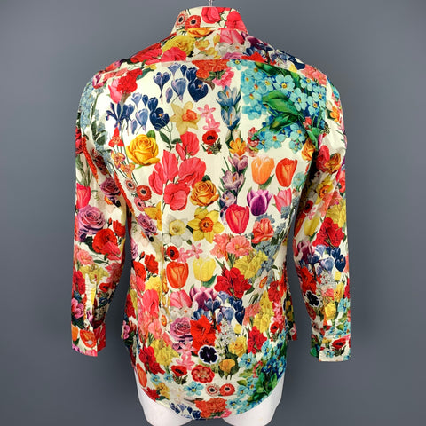 PAUL SMITH Size L Multi-Color Floral Cotton Button Up Long Sleeve Shirt