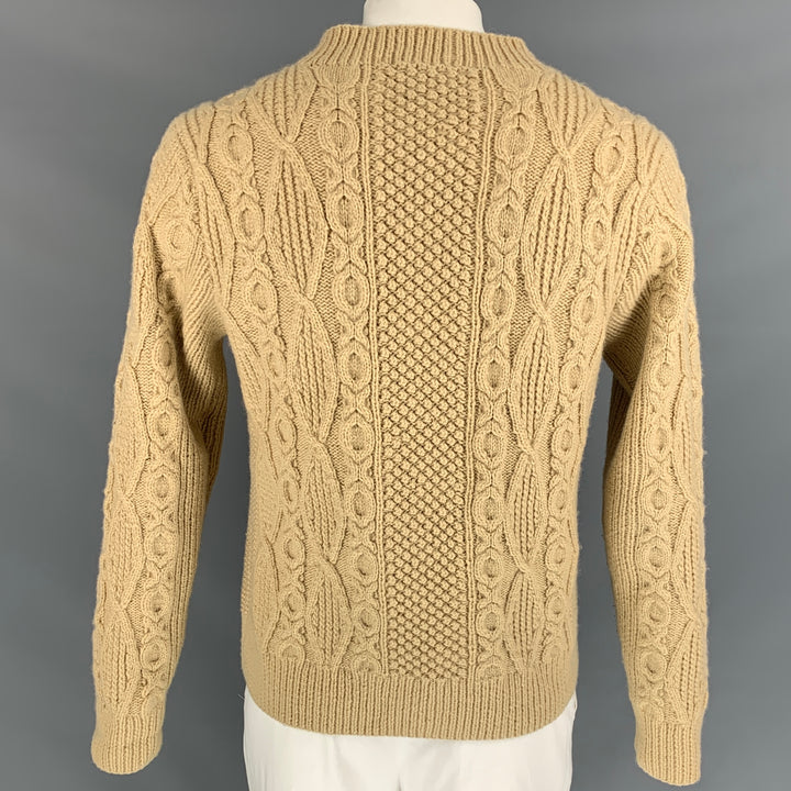 RRL by RALPH LAUREN Size L Khaki Knitted Wool Crew-Neck Sweater