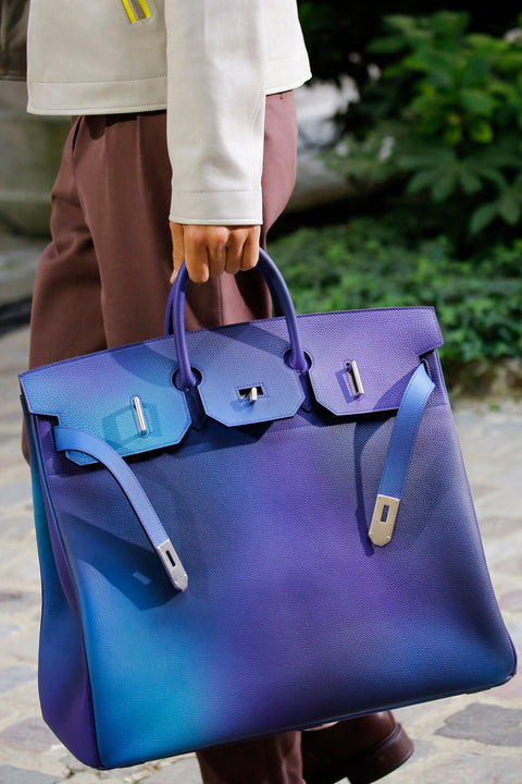 Hermès SS19 Ombré Haut à Courroies Cosmos HAC 50 Nuit Violet Limited Edition Bag