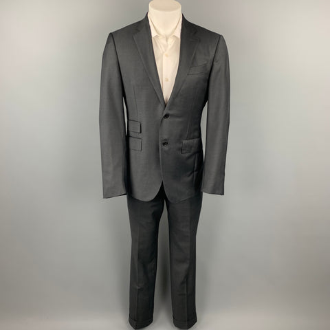ERMENEGILDO ZEGNA for WILKES BASHFORD Size 40 Gray Wool Notch Lapel Suit