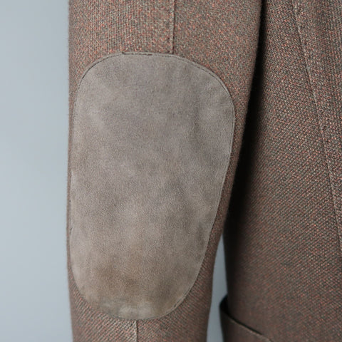 LORO PIANA 42 R Brown Heather Silk / Cashmere Notch Lapel Sport Coat