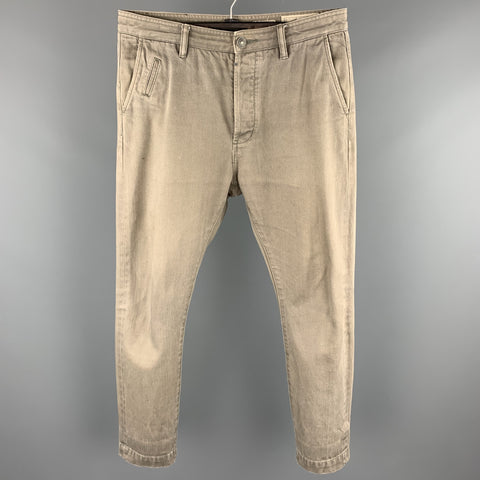 ALLSAINTS SPITALFIELDS Size 30 Taupe Washed Selvedge Denim Casual Pants