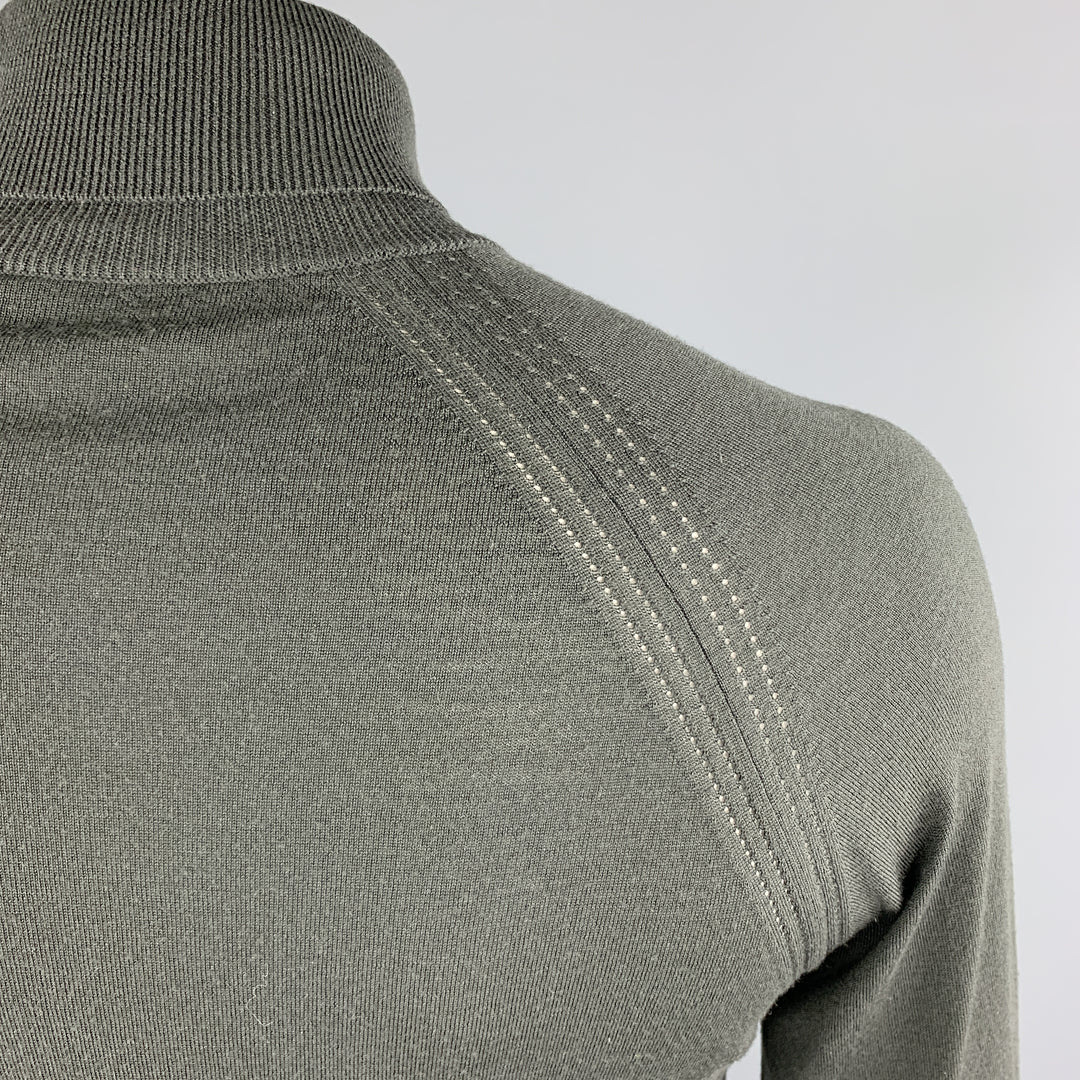 PRINGLE of SCOTLAND Size L Slate Wool Turtleneck Pullover Sweater