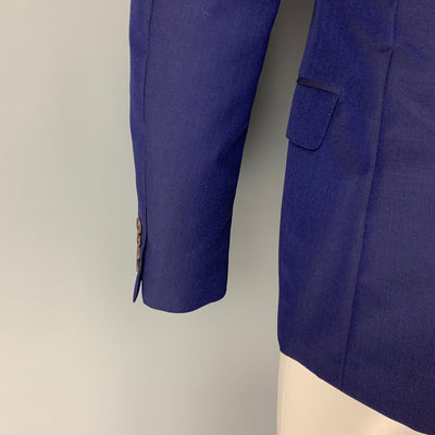 ALEXANDER MCQUEEN Size 34 Purple Black Wool Mohair Sport Coat
