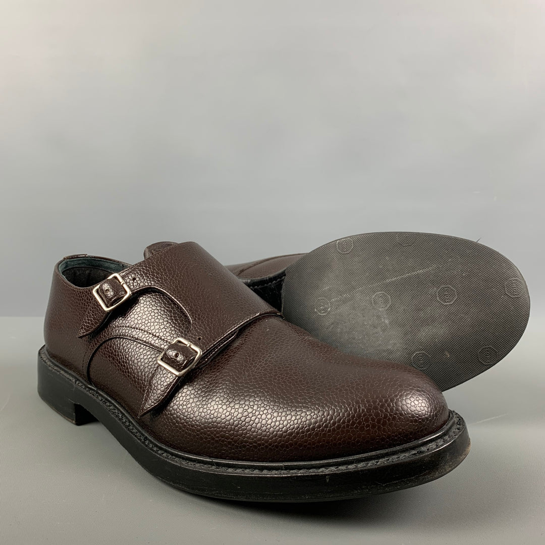 CALVIN KLEIN 205W39NYC Size 10 Brown Solid Leather Double Monk Strap Loafers Sui Generis Designer Consignment CALVIN KLEIN 205W39NYC Size 10 Brown Solid Leather Double Monk Strap Loafers Sui Generis Designer Consignment
