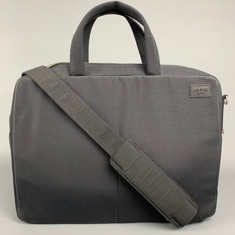 JACK SPADE Black Canvas Rectangle Laptop Bag