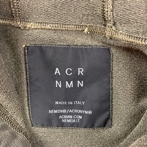 ACRONYM SS 15  Size XL Olive Wash Cotton Hooded S7-C Sweatshirt